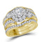14kt Yellow Gold Women's Diamond 3-piece Bridal or Engagement Ring Band Set 2.00 Cttw-Gold & Diamond Wedding Jewelry-JadeMoghul Inc.