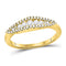 14kt Yellow Gold Women's Diamond Fashion Band Ring 3/8 Cttw-Gold & Diamond Rings-JadeMoghul Inc.