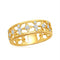 14kt Yellow Gold Women's Diamond Studded Star Band Ring-Rings And Bands-JadeMoghul Inc.