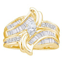14kt Yellow Gold Women's Marquise Diamond Solitaire Bridal Wedding Engagement Ring 1.00 Cttw - FREE Shipping (US/CAN)-Wedding Jewelry-6-JadeMoghul Inc.