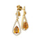 14kt Yellow Gold Women's Pear Natural Citrine Diamond Dangle Earrings 1-5-8 Cttw - FREE Shipping (US/CAN)-Gold & Diamond Earrings-JadeMoghul Inc.