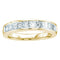 14kt Yellow Gold Women's Princess Channel-set Diamond Single Row Wedding Band 1/2 Cttw - FREE Shipping (US/CAN)-Gold & Diamond Wedding Jewelry-6.5-JadeMoghul Inc.