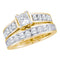 14kt Yellow Gold Women's Princess Diamond Bridal Wedding Engagement Ring Band Set 2.00 Cttw - FREE Shipping (US/CAN)-Gold & Diamond Wedding Ring Sets-5-JadeMoghul Inc.