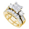 14kt Yellow Gold Women's Princess Diamond Bridal Wedding Engagement Ring Band Set 2.00 Cttw - FREE Shipping (US/CAN)-Gold & Diamond Wedding Ring Sets-5-JadeMoghul Inc.