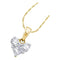14kt Yellow Gold Women's Princess Diamond Heart Love Pendant 1-2 Cttw - FREE Shipping (US/CAN)-Gold & Diamond Pendants & Necklaces-JadeMoghul Inc.
