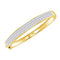 14kt Yellow Gold Women's Princess Diamond Luxury Bangle Bracelet 6.00 Cttw - FREE Shipping (US/CAN)-Gold & Diamond Bracelets-JadeMoghul Inc.