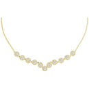 14kt Yellow Gold Women's Princess Diamond Soleil Cluster Luxury Necklace 1-7-8 Cttw - FREE Shipping (US/CAN)-Gold & Diamond Pendants & Necklaces-JadeMoghul Inc.