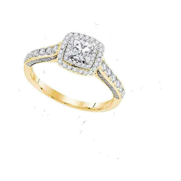 14kt Yellow Gold Women's Princess Diamond Solitaire Bridal Wedding Engagement Ring 1.00 Cttw - FREE Shipping (US/CAN) Size 9 (Certified)-Gold & Diamond Engagement & Anniversary Rings-8-JadeMoghul Inc.