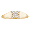 14kt Yellow Gold Women's Princess Diamond Square Cluster Ring 1/8 Cttw - FREE Shipping (US/CAN)-Gold & Diamond Fashion Rings-5-JadeMoghul Inc.