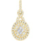 14kt Yellow Gold Women's Princess Round Diamond Soleil Cluster Pendant 1-2 Cttw - FREE Shipping (US/CAN)-Gold & Diamond Pendants & Necklaces-JadeMoghul Inc.