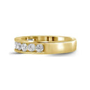 14kt Yellow Gold Women's Round Channel-set Diamond Single Row Wedding Band 1.00 Cttw - FREE Shipping (US/CAN)-Gold & Diamond Wedding Jewelry-5-JadeMoghul Inc.