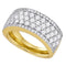 14kt Yellow Gold Women's Round Diamond Band Ring 1-5/8 Cttw - FREE Shipping (US/CAN)-Gold & Diamond Bands-5-JadeMoghul Inc.