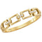 14kt Yellow Gold Womens Round Diamond Chain Link Stackable Band Ring .03 Cttw-Gold & Diamond Rings-9.5-JadeMoghul Inc.