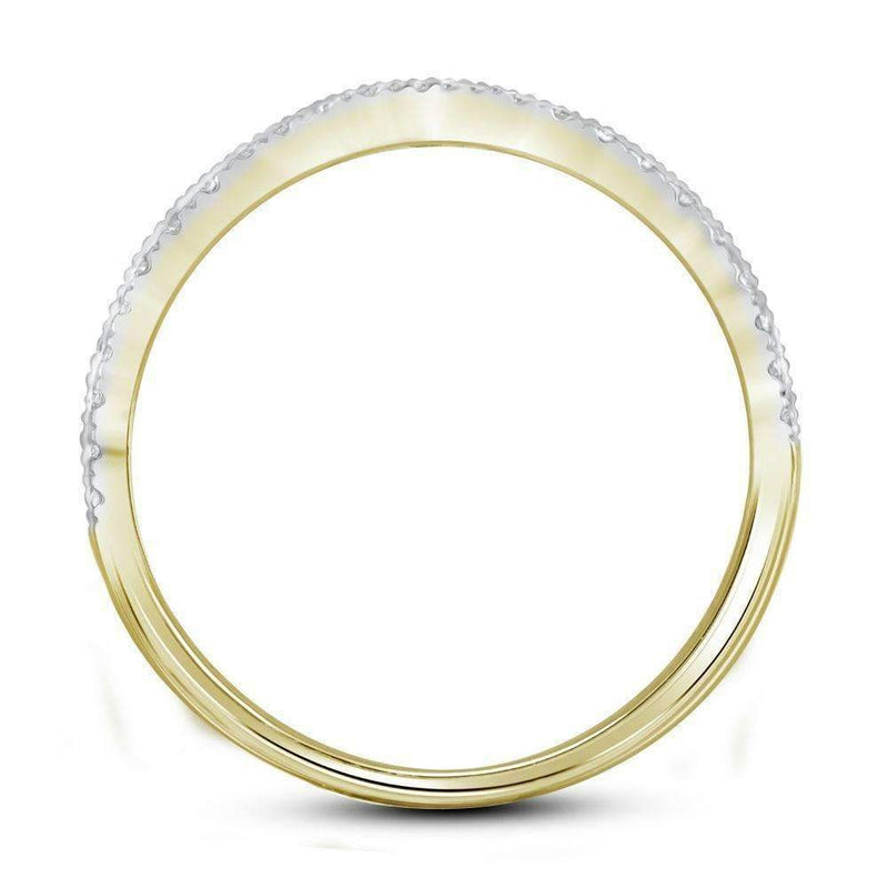 14kt Yellow Gold Women's Round Diamond Cluster Bridal Wedding Engagement Ring Band Set 1.00 Cttw - FREE Shipping (US/CAN)-Wedding Jewelry-5-JadeMoghul Inc.