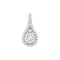 14kt Yellow Gold Women's Round Diamond Cluster Pendant 5-8 Cttw - FREE Shipping (US/CAN)-Gold & Diamond Pendants & Necklaces-JadeMoghul Inc.