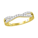 14kt Yellow Gold Women's Round Diamond Contour Enhancer Wedding Band 1-4 Cttw - FREE Shipping (US/CAN)-Wedding Jewelry-JadeMoghul Inc.