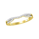 14kt Yellow Gold Women's Round Diamond Contour Enhancer Wedding Band Ring 1/6 Cttw - FREE Shipping (US/CAN)-Gold & Diamond Wedding Jewelry-7.5-JadeMoghul Inc.