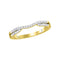 14kt Yellow Gold Women's Round Diamond Contour Enhancer Wedding Band Ring 1/6 Cttw - FREE Shipping (US/CAN)-Gold & Diamond Wedding Jewelry-7.5-JadeMoghul Inc.