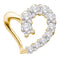 14kt Yellow Gold Women's Round Diamond Heart Love Pendant 1-5 Cttw - FREE Shipping (US/CAN)-Gold & Diamond Pendants & Necklaces-JadeMoghul Inc.