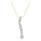 14kt Yellow Gold Women's Round Diamond Journey Pendant 1-2 Cttw - FREE Shipping (US/CAN)-Gold & Diamond Pendants & Necklaces-JadeMoghul Inc.