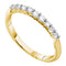 14kt Yellow Gold Women's Round Diamond Slender 2mm Wedding Band 1/4 Cttw - FREE Shipping (US/CAN)-Gold & Diamond Wedding Jewelry-5-JadeMoghul Inc.