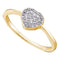 14kt Yellow Gold Women's Round Diamond Slender Delicate Heart Ring 1/12 Cttw - FREE Shipping (US/CAN)-Gold & Diamond Heart Rings-5-JadeMoghul Inc.