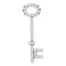 14kt Yellow Gold Women's Round Diamond Slender Oval Key Pendant 1-2 Cttw - FREE Shipping (US/CAN)-Gold & Diamond Pendants & Necklaces-JadeMoghul Inc.