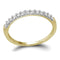 14kt Yellow Gold Women's Round Diamond Slender Wedding Anniversary Band 1/4 Cttw - FREE Shipping (US/CAN)-Gold & Diamond Wedding Jewelry-5-JadeMoghul Inc.