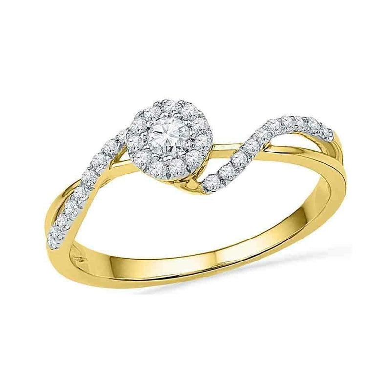 14kt Yellow Gold Women's Round Diamond Solitaire Bridal Wedding Engagement Ring 1/4 Cttw - FREE Shipping (US/CAN)-Gold & Diamond Engagement & Anniversary Rings-5-JadeMoghul Inc.