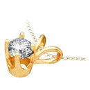 14kt Yellow Gold Women's Round Diamond Solitaire Pendant 1-4 Cttw - FREE Shipping (US/CAN)-Gold & Diamond Pendants & Necklaces-JadeMoghul Inc.