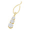 14kt Yellow Gold Women's Round Diamond Triple Trinity Cluster Pendant 1-4 Cttw - FREE Shipping (US/CAN)-Gold & Diamond Pendants & Necklaces-JadeMoghul Inc.