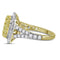 14kt Yellow Gold Women's Round Natural Yellow Diamond Cluster Ring 1-3-4 Cttw - FREE Shipping (US/CAN)-Gold & Diamond Cluster Rings-JadeMoghul Inc.