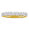 14kt Yellow Gold Women's Round Pave-set Diamond Single Row Wedding Band 1.00 Cttw - FREE Shipping (US/CAN)-Gold & Diamond Wedding Jewelry-JadeMoghul Inc.