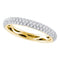 14kt Yellow Gold Women's Round Pave-set Diamond Wedding Band 3-4 Cttw - FREE Shipping (US/CAN)-Gold & Diamond Wedding Jewelry-JadeMoghul Inc.