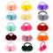 14pcs/lot 1.4" Small Solid Double Fur Ball With Elastic Rope Handmade Hair Band For Kids Girls Hair Accessories