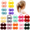 14pcs/lot 1.4" Small Solid Double Fur Ball With Elastic Rope Handmade Hair Band For Kids Girls Hair Accessories