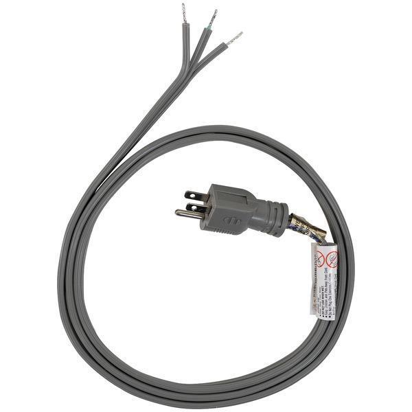 15-Amp Straight Plug Head Power Supply Cord, 6ft-Appliance Cords & Receptacles-JadeMoghul Inc.