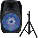15" Portable Bluetooth(R) DJ Speaker with Stand-DJ Equipment & Accessories-JadeMoghul Inc.