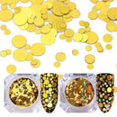1.5g Holographic Silver Gold Nail Flakies Mixed Size Round Nail Sequins Glitter Paillette Flakes Nail Art Decorations-2 colors 1-JadeMoghul Inc.