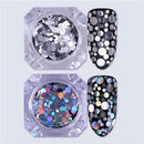 1.5g Holographic Silver Gold Nail Flakies Mixed Size Round Nail Sequins Glitter Paillette Flakes Nail Art Decorations-2 colors-JadeMoghul Inc.