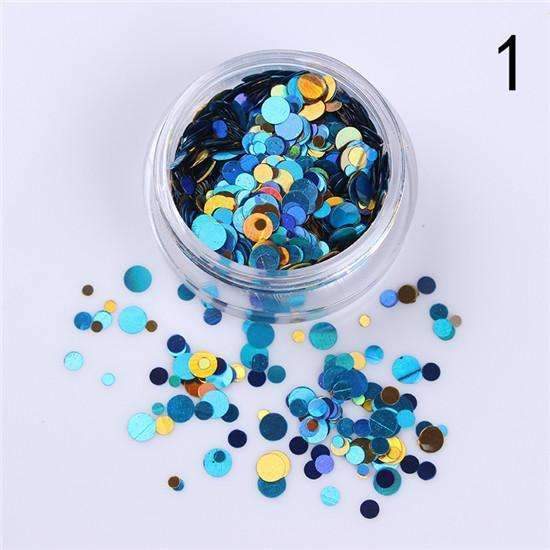 1.5g Holographic Silver Gold Nail Flakies Mixed Size Round Nail Sequins Glitter Paillette Flakes Nail Art Decorations-37147-1-JadeMoghul Inc.