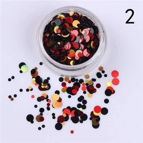 1.5g Holographic Silver Gold Nail Flakies Mixed Size Round Nail Sequins Glitter Paillette Flakes Nail Art Decorations-37147-2-JadeMoghul Inc.