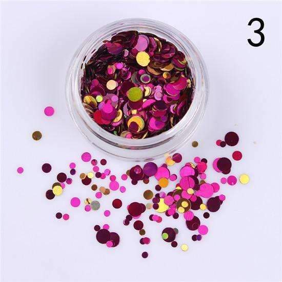 1.5g Holographic Silver Gold Nail Flakies Mixed Size Round Nail Sequins Glitter Paillette Flakes Nail Art Decorations-37147-3-JadeMoghul Inc.
