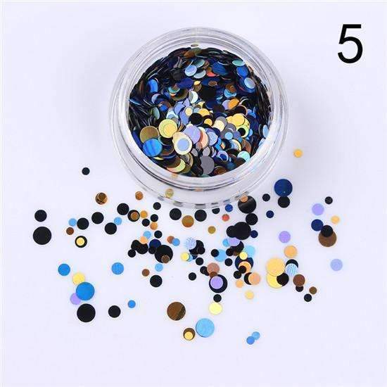 1.5g Holographic Silver Gold Nail Flakies Mixed Size Round Nail Sequins Glitter Paillette Flakes Nail Art Decorations-37147-5-JadeMoghul Inc.