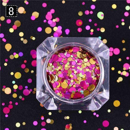 1.5g Holographic Silver Gold Nail Flakies Mixed Size Round Nail Sequins Glitter Paillette Flakes Nail Art Decorations-39946-5-JadeMoghul Inc.
