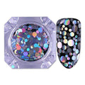 1.5g Holographic Silver Gold Nail Flakies Mixed Size Round Nail Sequins Glitter Paillette Flakes Nail Art Decorations-Holographic-JadeMoghul Inc.