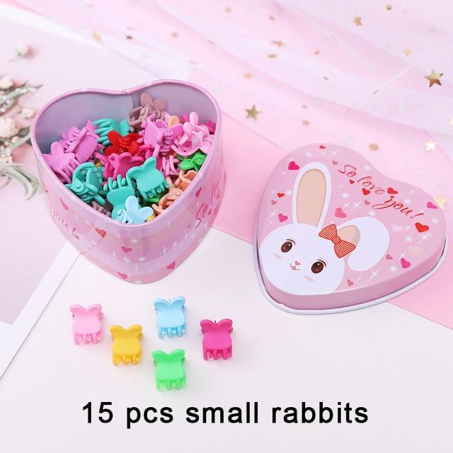 15pcs/Set Girls Cute Colorful Cartoon Small Hair Claws Lovely Children Gifts Hair Clips Headband Kids Fashion Hair Accessories AExp