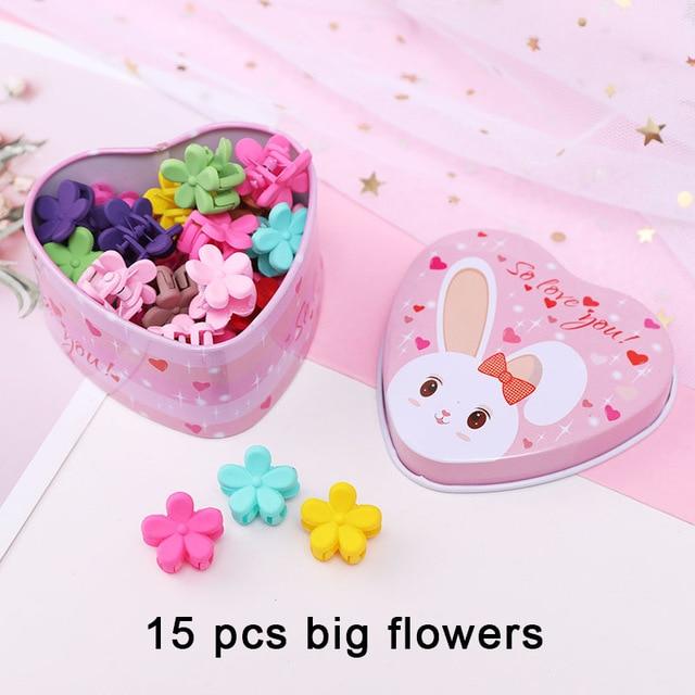 15pcs/Set Girls Cute Colorful Cartoon Small Hair Claws Lovely Children Gifts Hair Clips Headband Kids Fashion Hair Accessories AExp