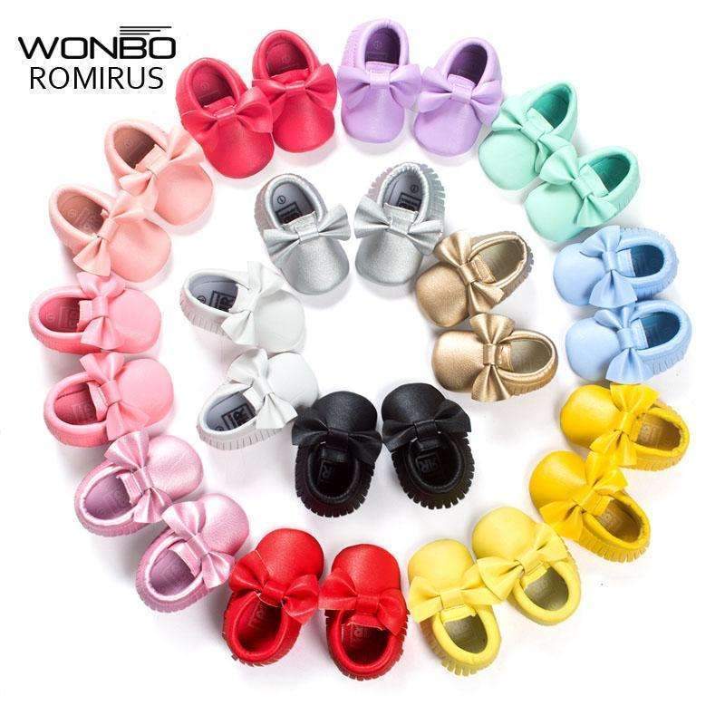 16 Colors Brand Spring Baby Shoes PU Leather Newborn Boys Girls Shoes First Walkers Baby Moccasins 0-18 Months-Model 2-0-6 Months-JadeMoghul Inc.