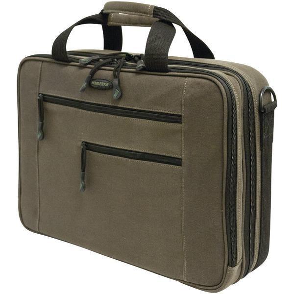 16" PC/17" MacBook(R) Canvas ECO Briefcase, Olive Green-Cases, Covers & Sleeves-JadeMoghul Inc.